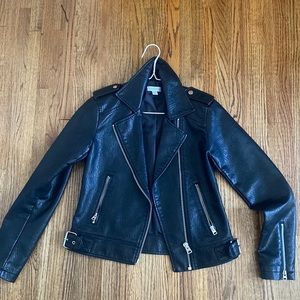 Top shop black leather jacket